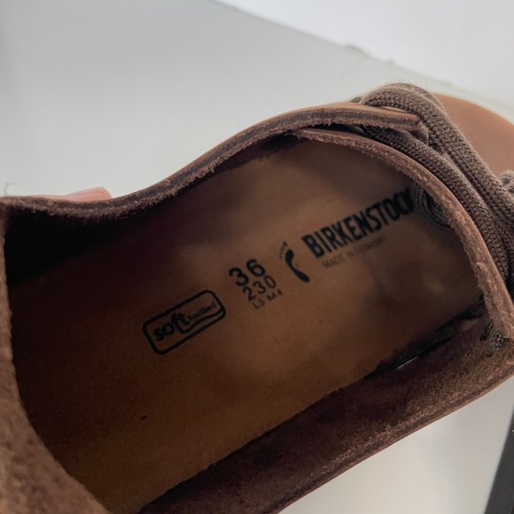 Birkenstock Montana Natural Leather Shoes Brown 5 - Picture 8 of 11